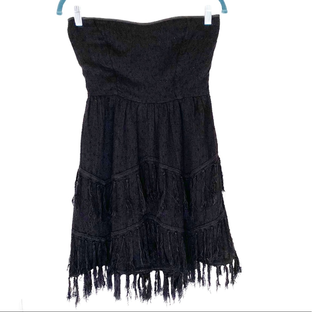 Billabong Designer Closet black fringe dress size M